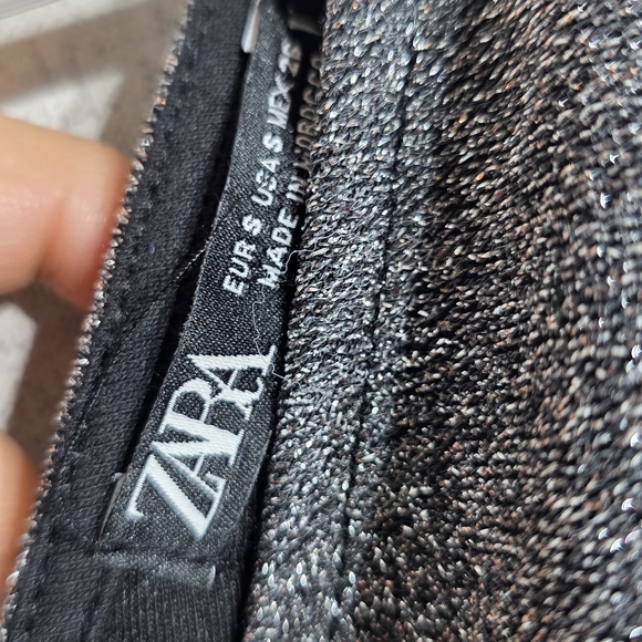 Zara Glittery Silver and Black Kids Bodysuit - Picture 4 of 4